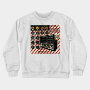 1980s dark academia geeky nerdy retro calculator vintage shortwave radio Crewneck Sweatshirt